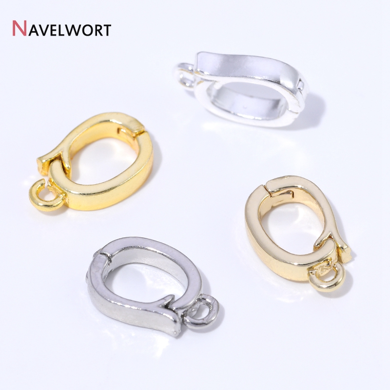Jewelry Making Factory - مشبك قلادة معدني مطلي بالذهب عيار