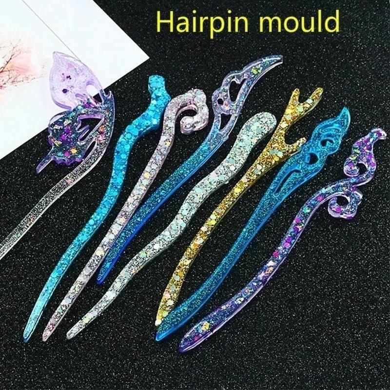 Jewelry Making Factory - جديد شفاف دبوس الشعر سيليكون قالب