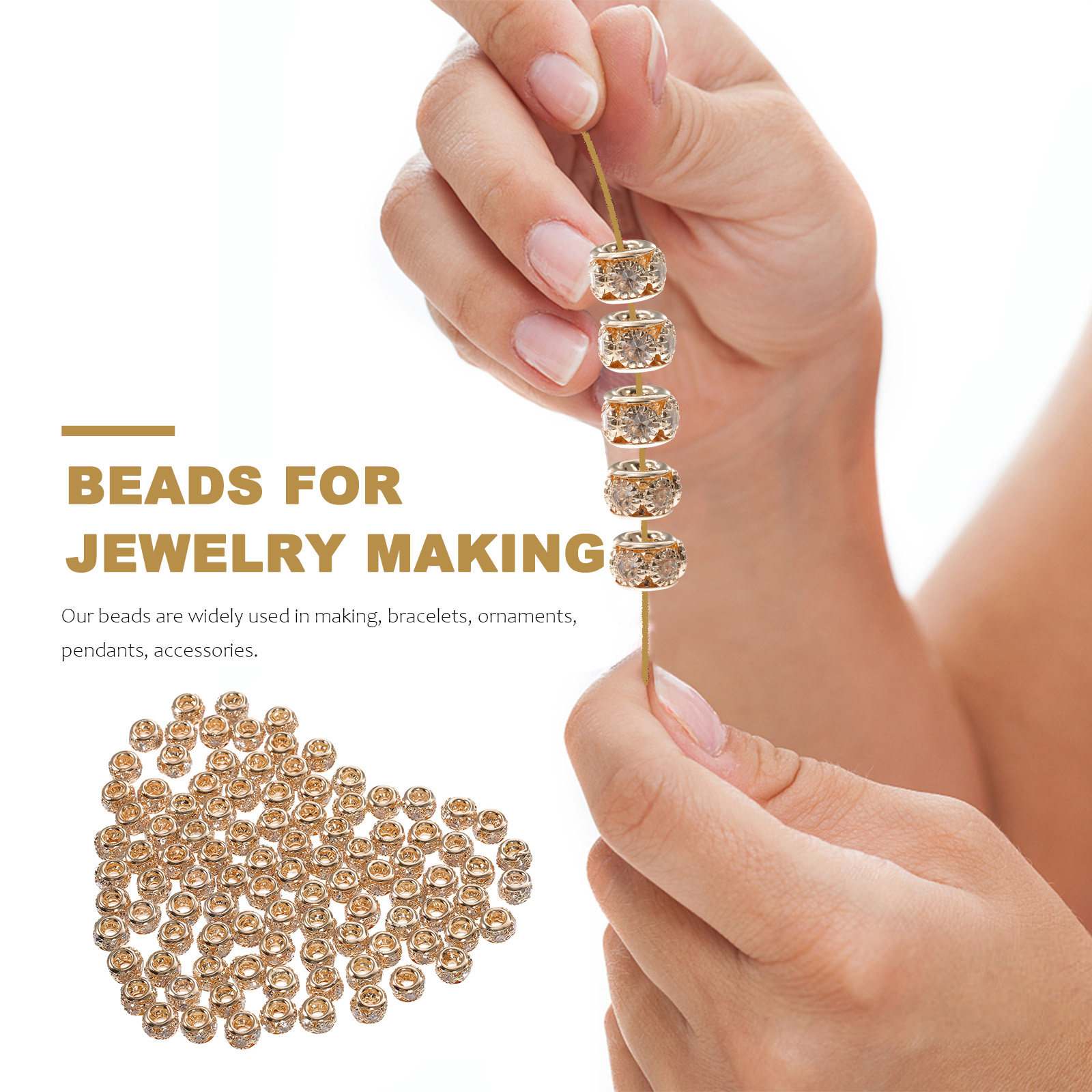 100 قطعة من الفواصل الخرزية لص - مراجعة Jewelry Making Using Beads وسعره