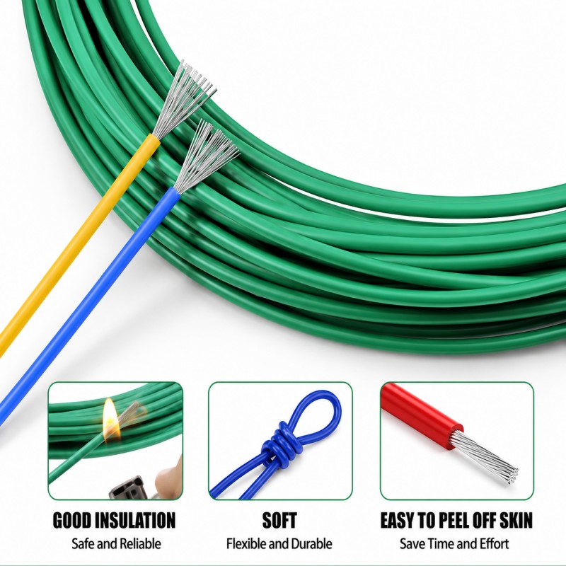 سلك كهربائي متعدد الجدائل 1/5  - مراجعة Wire 22 Gauge Copper وسعره